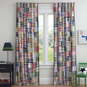 POTTERY BARN KIDS Madras Blackout Curtains- 1 LEFT